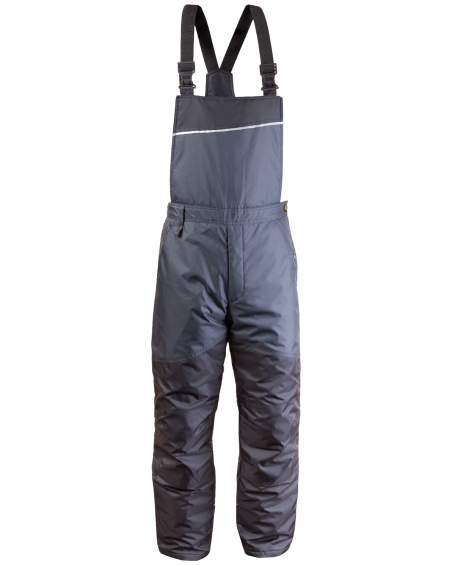 627A Winter Work Overalls (Grey/Black) - front