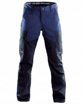 Spodnie robocze 5507 V-WORK, czarno-granatowe — przód spodni