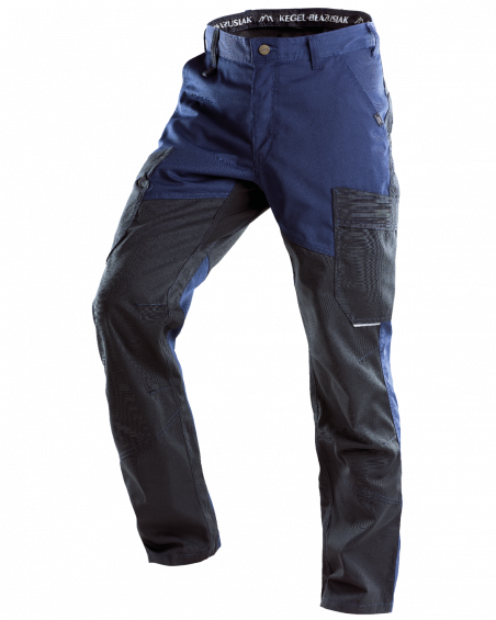 Spodnie robocze 5507 V-WORK, czarno-granatowe — lewy bok spodni