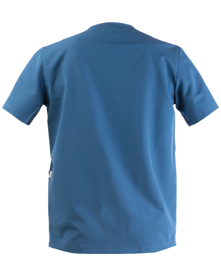 309V Men's Medical Tunic Top (Light Blue) - back