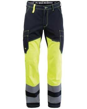 500V Safety Trousers (Hi-Vis Yellow/Black) - front