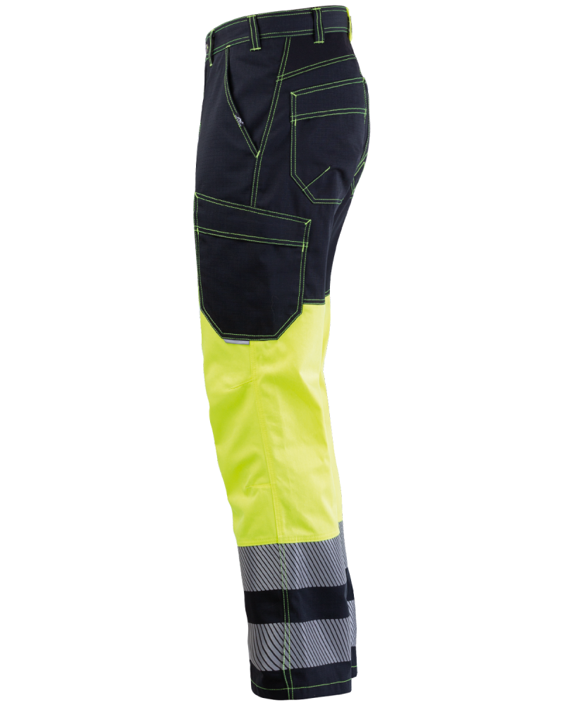 500V Safety Trousers (Hi-Vis Yellow/Black) - left side