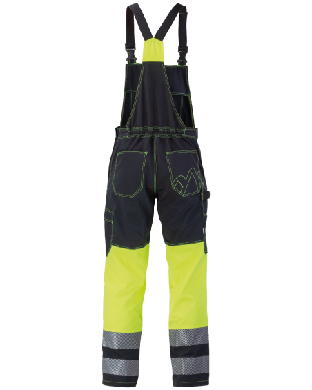 600V Safety Work Overalls (Hi-Vis Yellow/Black) - back
