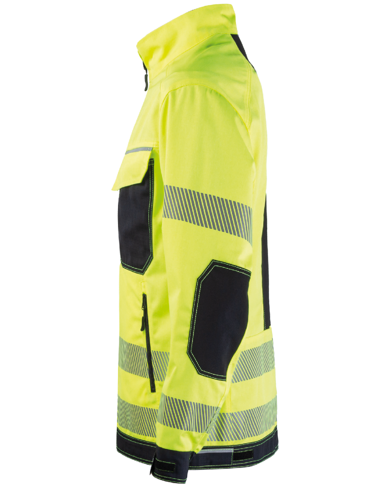 300V Safety Work Jacket (Hi-Vis Yellow/Black) - left side