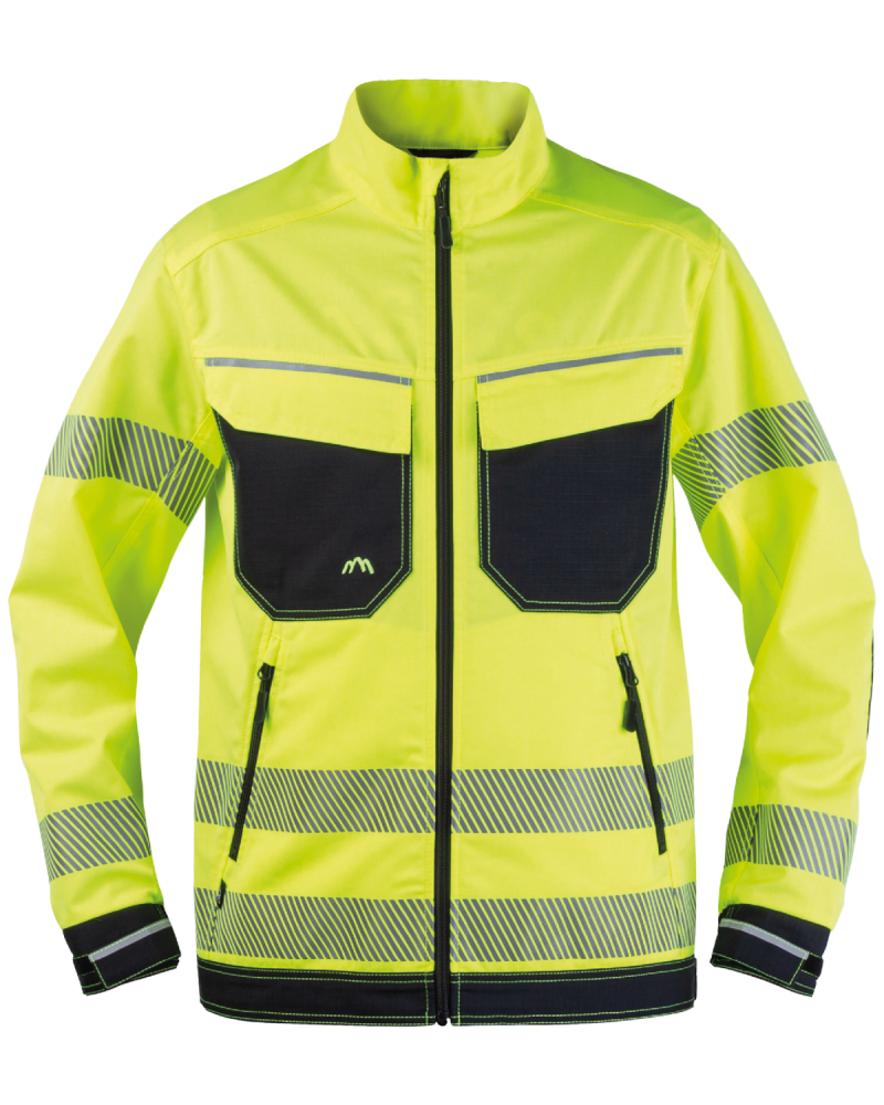 300V Safety Work Jacket (Hi-Vis Yellow/Black) - front