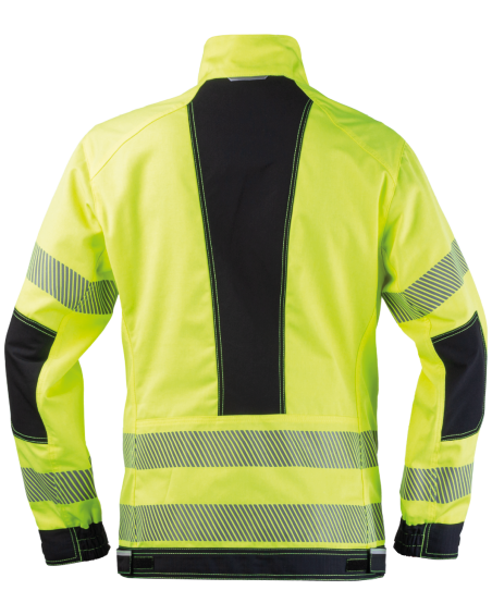 300V Safety Work Jacket (Hi-Vis Yellow/Black) - back