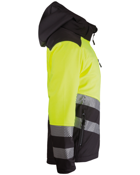 114V-WORK Safety Softshell Jacket (Hi-Vis Yellow/Black) - right side