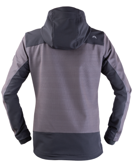 303V STRETCH Hooded Work Jacket (grey-black) - Back