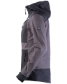 303V STRETCH Hooded Work Jacket (grey-black) - Side