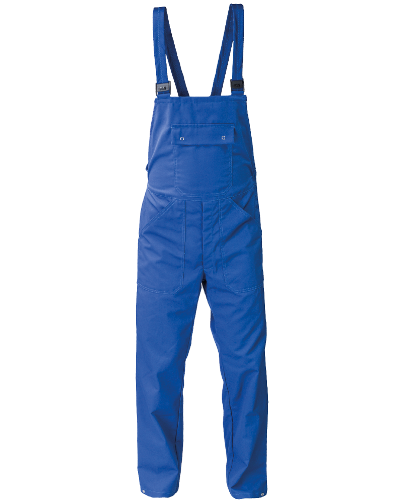 Ogrodniczki robocze 6015-100% bawełny, niebieskie - przód spodni