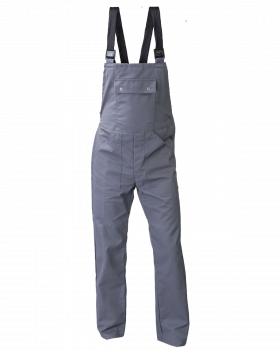 Ogrodniczki robocze 6015, popielate - przód spodni