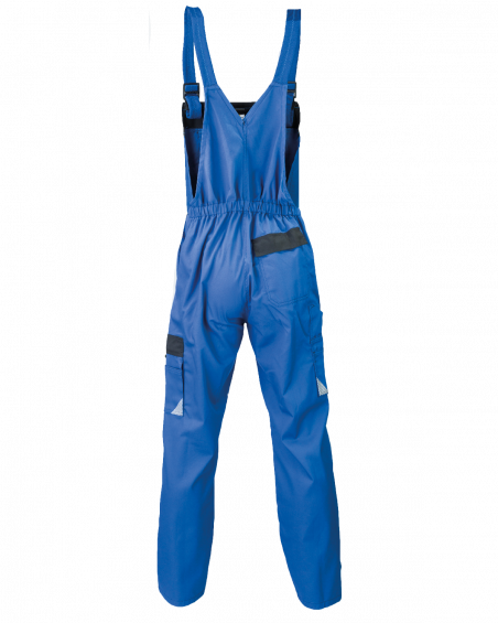 Ogrodniczki robocze WORK niebiesko-czarne - tył spodni