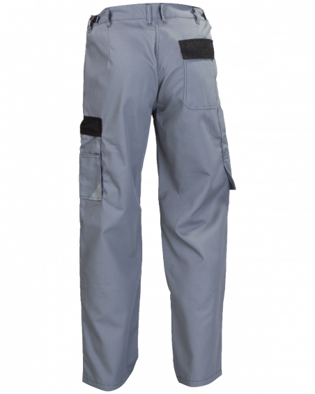 Spodnie robocze WORK, szaro-czarne - tył spodni