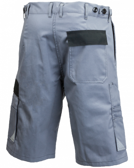 Krótkie spodenki robocze WORK, szaro-czarne - tył spodni