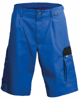 Krótkie spodenki robocze WORK, niebiesko-czarne - przód spodni