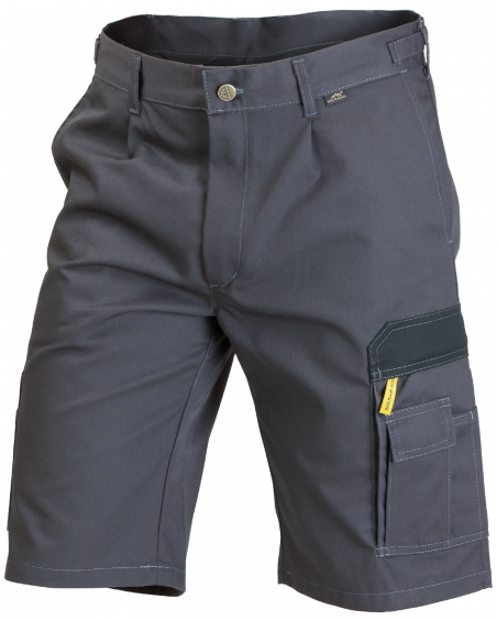 Krótkie spodenki robocze WORK, grafitowo-czarne - przód spodni