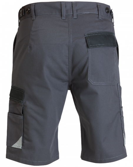 Krótkie spodenki robocze WORK, grafitowo-czarne - tył spodni