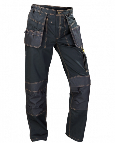 Spodnie Expert 5320, czarne - spodnie w ruchu