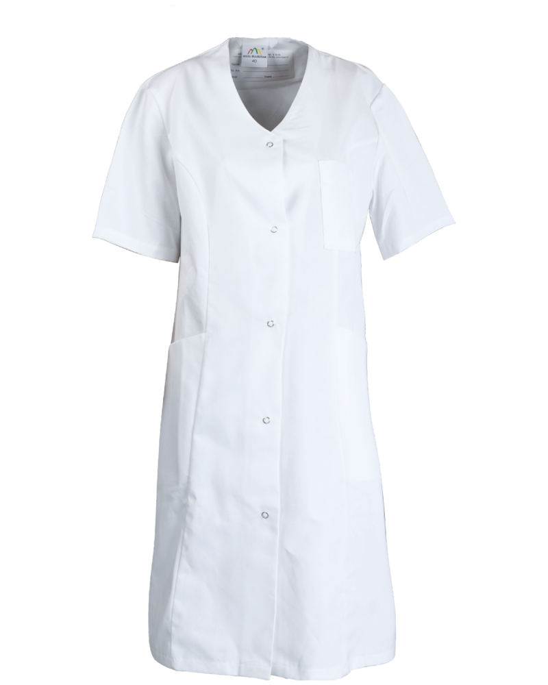 Fartuch (sukienka) damski medyczny 4337, biały - przód fartucha