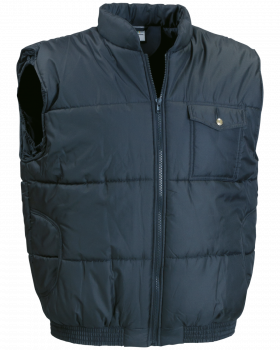 Kamizelka robocza ocieplana 2008, czarna - przód kamizelki