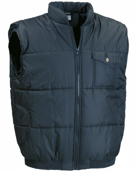 Kamizelka robocza ocieplana 2008, czarna - przód kamizelki