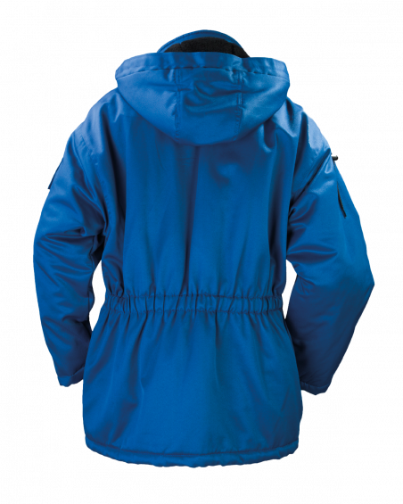 Kurtka zimowa, robocza, ciepłochronna Koala, niebieska - tył kurtki