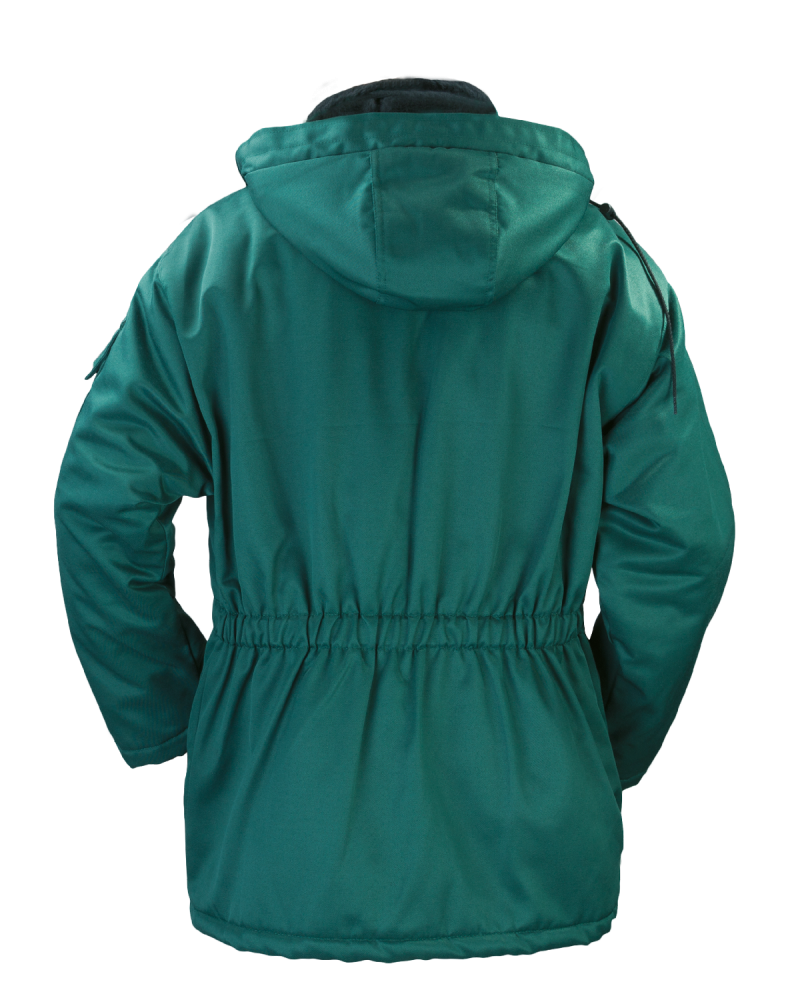 Kurtka zimowa, robocza, ciepłochronna Koala, zielona - tył kurtki