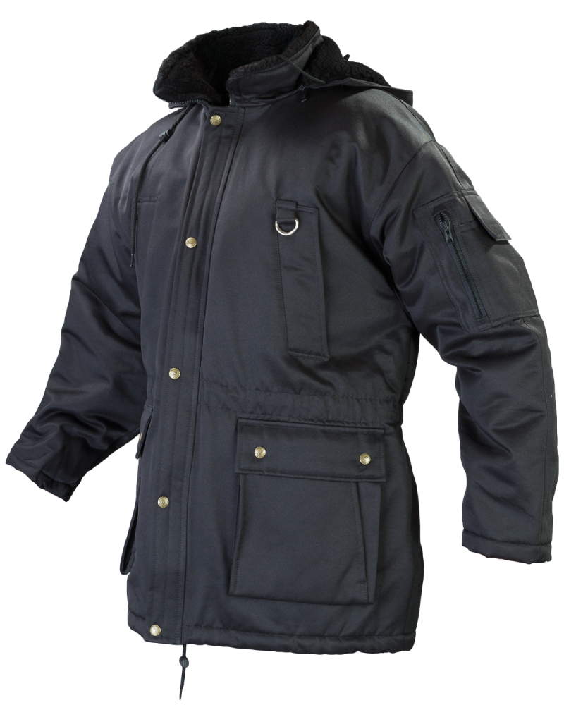 Kurtka zimowa, robocza, ciepłochronna Koala, czarna - przód kurtki