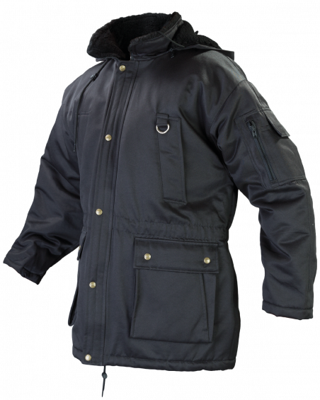 Kurtka zimowa, robocza, ciepłochronna Koala, czarna - przód kurtki