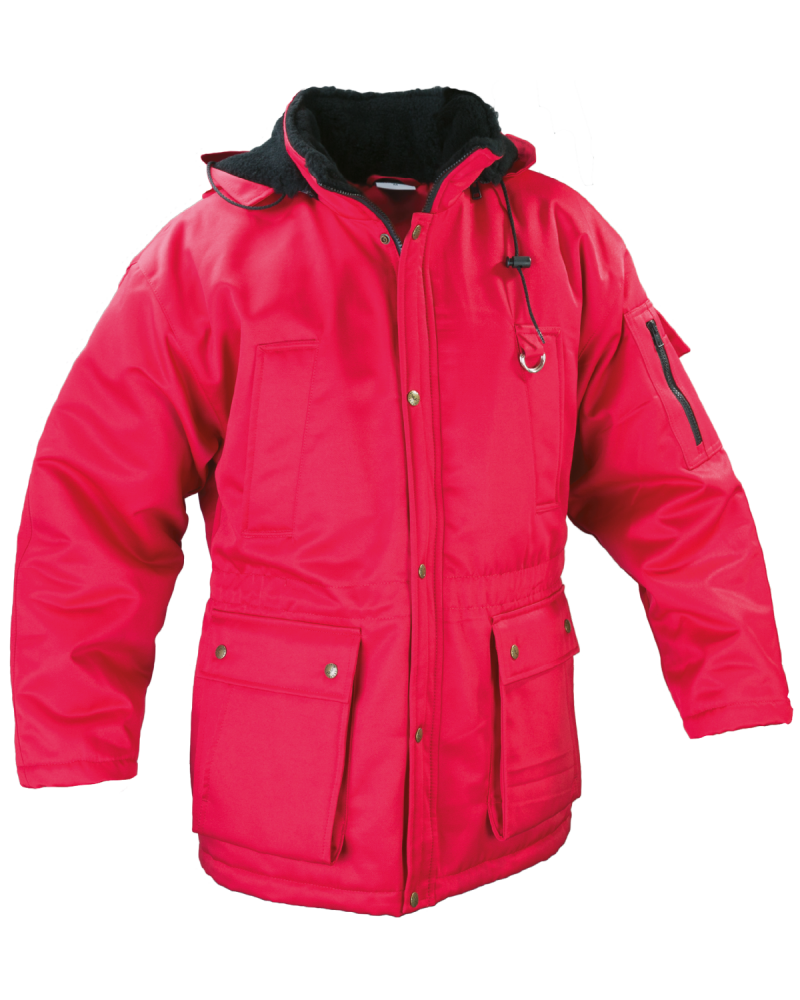 Kurtka zimowa, robocza, ciepłochronna Koala, czerwona - przód kurtki