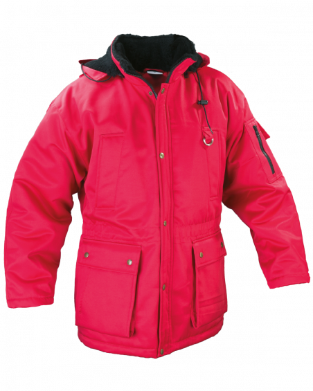 Kurtka zimowa, robocza, ciepłochronna Koala, czerwona - przód kurtki
