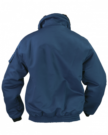 Kurtka pilotka zimowa, robocza, granatowa - tył kurtki