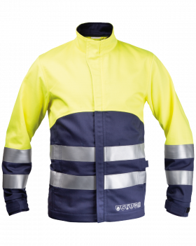 Bluza multiochronna, ostrzegawcza, granatowy/Hi-Vis żółty - przód bluzy