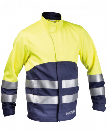 Bluza multiochronna, ostrzegawcza, granatowy/Hi-Vis żółty - prawy bok bluzy
