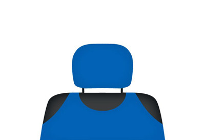 Blue headrest covers - 2 pieces