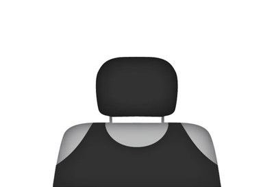 Black headrest covers - 2 pieces