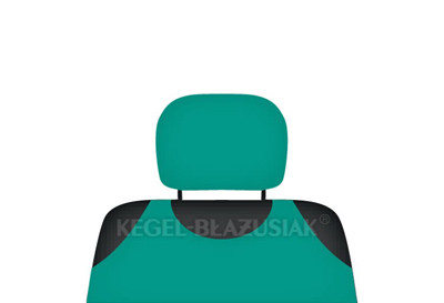 Green headrest covers - 2 pieces