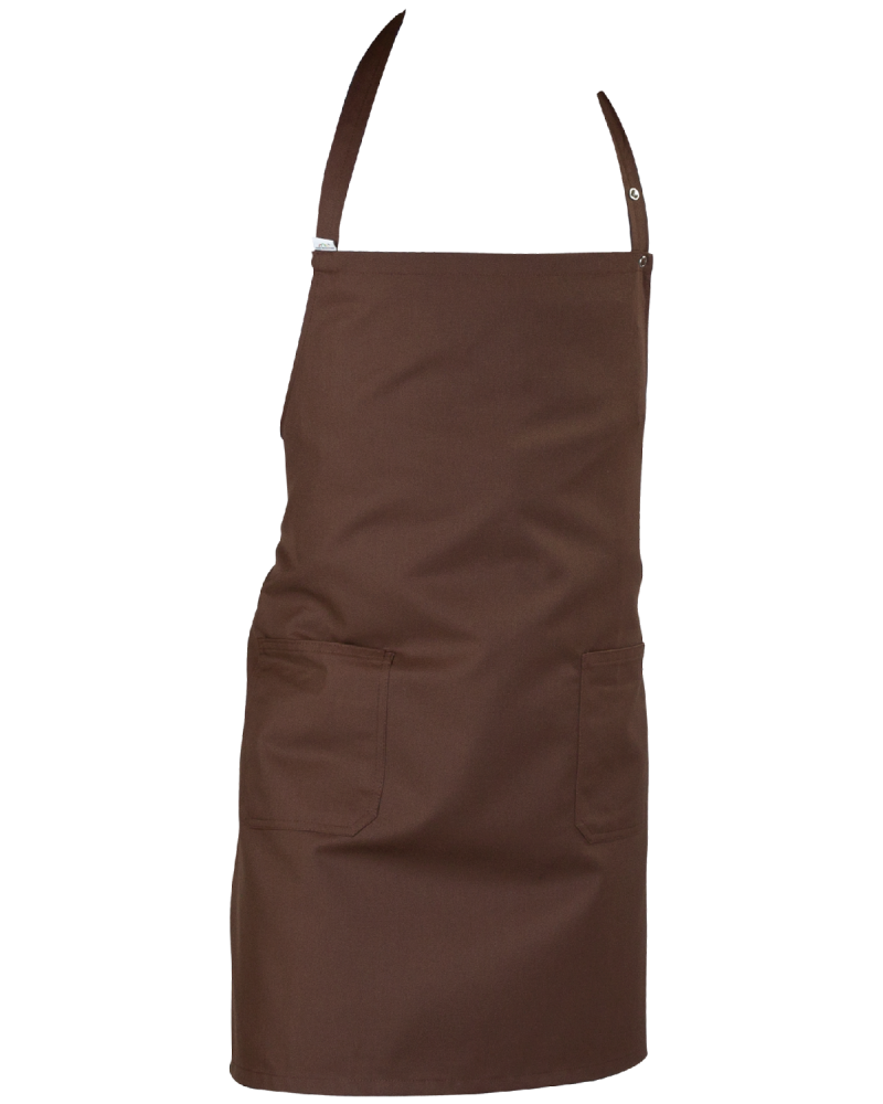 Fartuch przedni z kieszenią brązowy