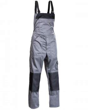 Ogrodniczki robocze WORK, szaro-czarne