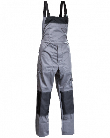 Ogrodniczki robocze WORK, szaro-czarne