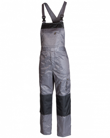 Ogrodniczki robocze WORK, szaro-czarne