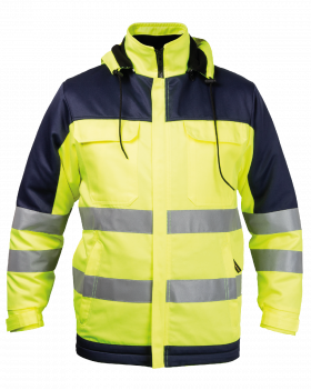 1240 Hi Vis Winter Jacket (Navy/Hi-Vis Yellow)