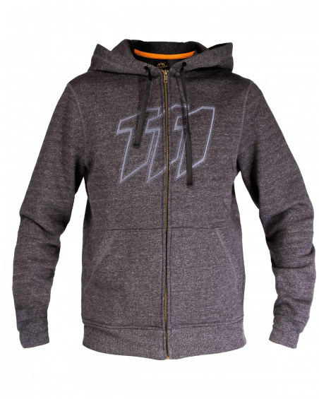 Bluza dresowa z kapturem Quartz 0248, szara - przód bluzy