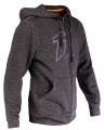 Bluza dresowa z kapturem Quartz 0248, szara - prawy bok z przodu bluzy