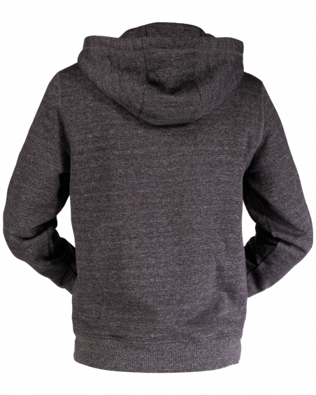 Bluza dresowa z kapturem Quartz 0248, szara - tył bluzy