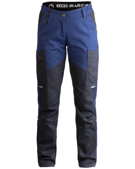 Spodnie damskie 5504/V-WORK serwisowe czarno-granatowe - przód spodni