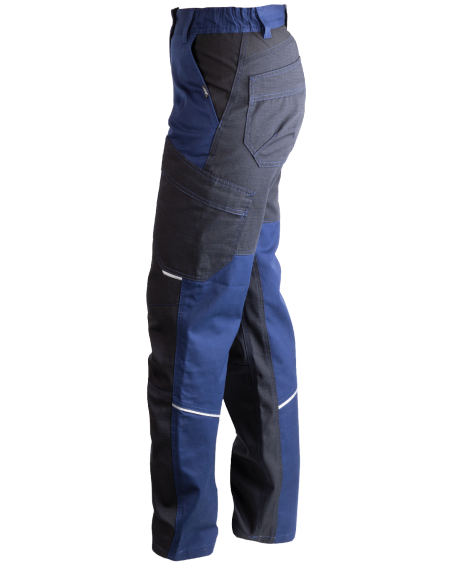 Spodnie damskie 5504/V-WORK serwisowe czarno-granatowe - lewy bok spodni