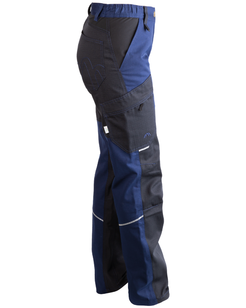 Spodnie damskie 5504/V-WORK serwisowe czarno-granatowe - prawy bok spodni