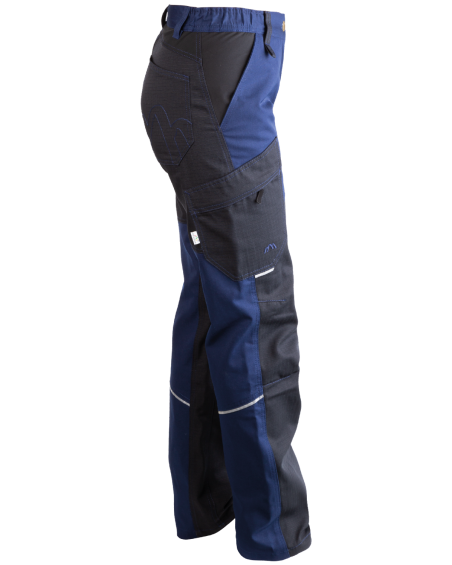Spodnie damskie 5504/V-WORK serwisowe czarno-granatowe - prawy bok spodni