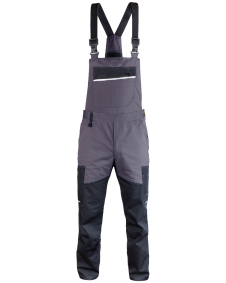 Ogrodniczki 6507/V-WORK robocze czarno-popielate